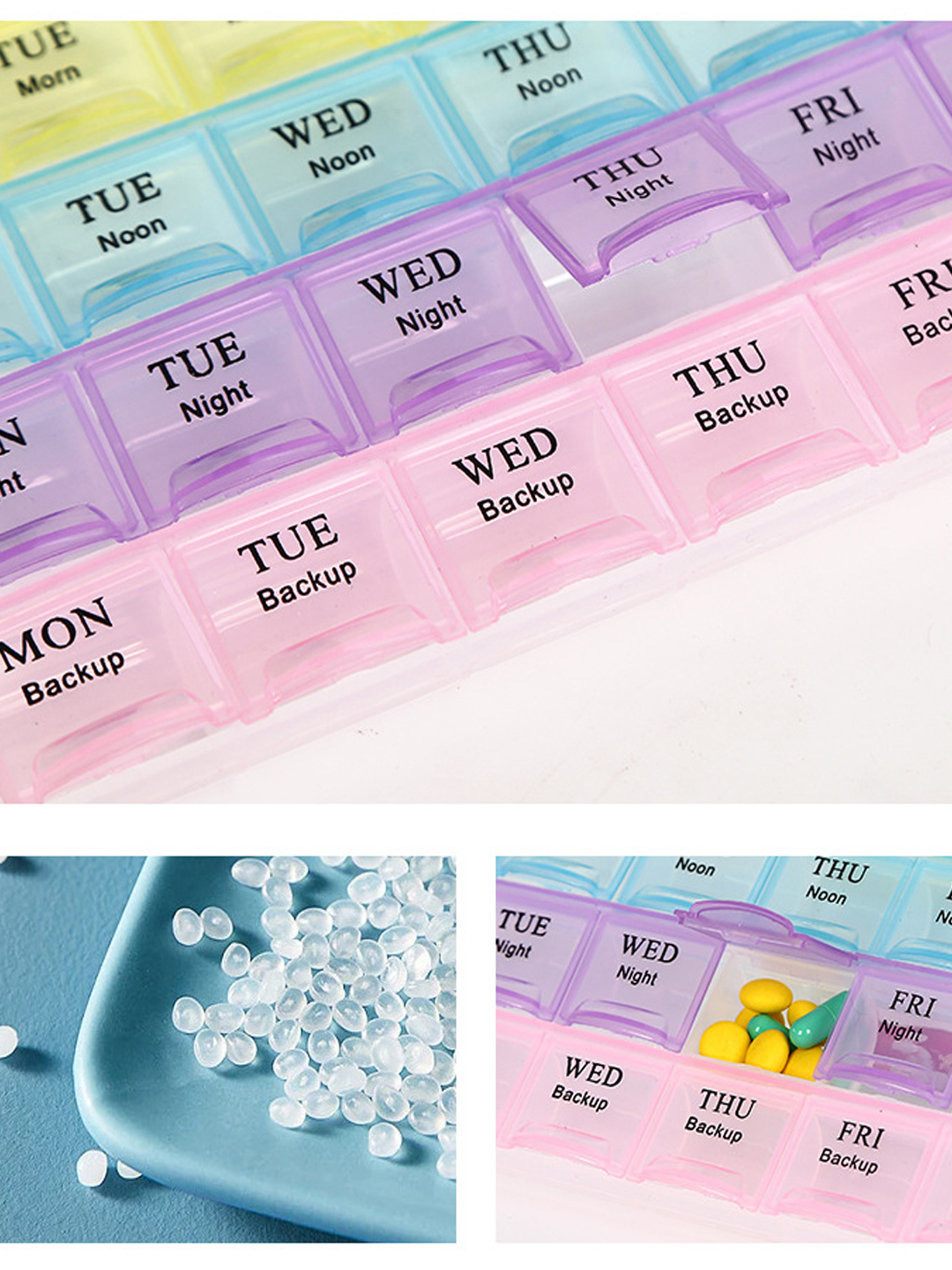 YouBella Jewellery Organiser Medicine Organizer Pill Organizer Reminder Storage Box 28 Days
